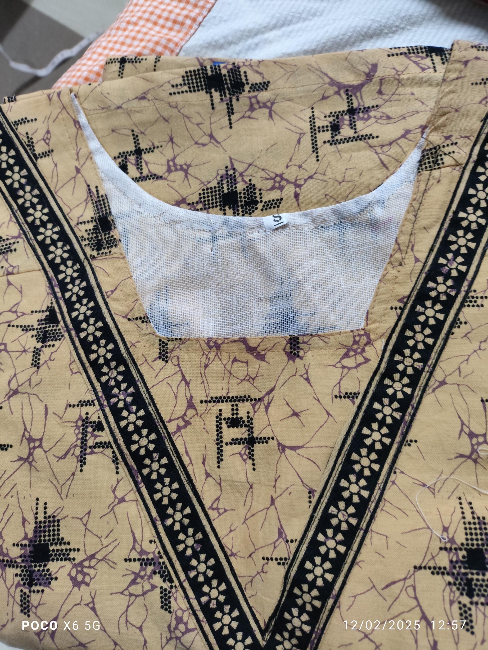 Soft Cotton Side zip Large Printedfrock nighty