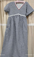 Cotton Pleated, Side zip, Pockets, Back A-line, Side elastic Medium Printed Maternity Wear