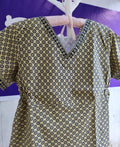 Cotton Pockets, Back A-line, Side elastic Large Printed Frock Nighty