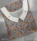 Soft Cotton Pleated, With Pockets, No Open Large Printed Nighty