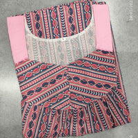 Soft Cotton Pleated, With Pockets, No Open Large Printed Nighty