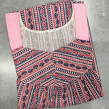 Soft Cotton Pleated, With Pockets, No Open Large Printed Nighty