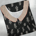 Soft Cotton Pleated, With Pockets, No Open Large Printed Nighty