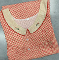 Cotton Pleated, With Pockets, Half Open Large Printed Nighty