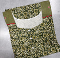 Soft Cotton Pleated, With Pockets, Half Open Large Printed Nighty