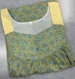 Soft Cotton Pleated, With Pockets, No Open Large Printed Nighty