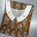 Soft Cotton Pleated, With Pockets, No Open Large Printed Nighty