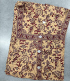 Cotton Pleated, With Pockets, Half Open Medium Printed Nighty