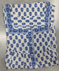 Cotton Pleated, With Pockets, Half Open Medium Printed Nighty