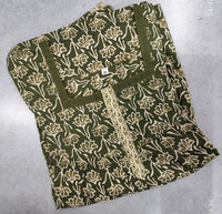 Cotton Pleated, With Pockets, No Open Medium Printed Nighty