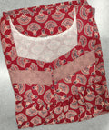 Soft Cotton Pleated, With Pockets, No Open Medium Printed Nighty