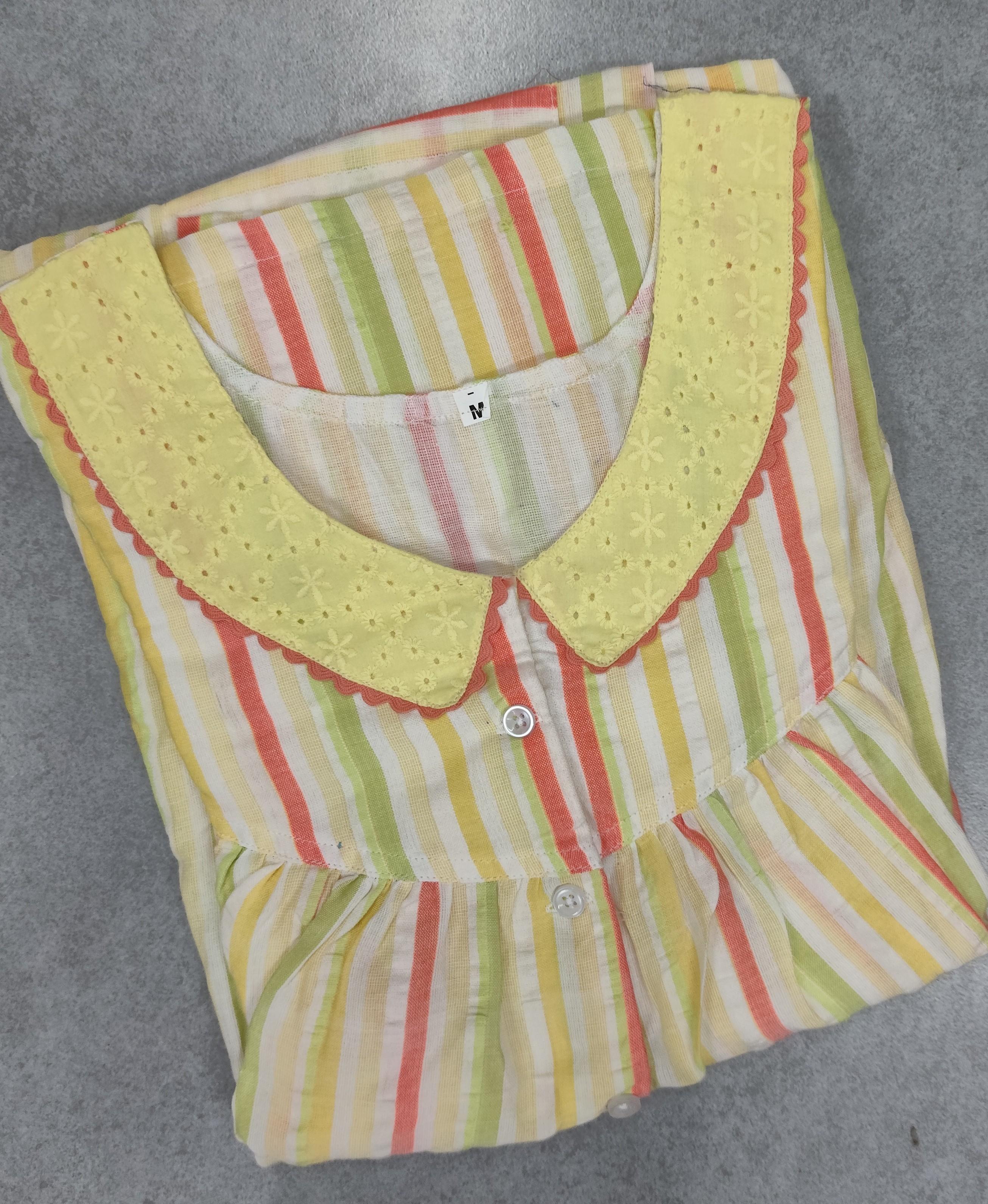 Bantex Pleated, With Pockets, Half Open Medium Printed Nighty
