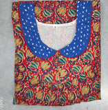 Soft Cotton Pleated, With Pockets, No Open Medium Printed Nighty