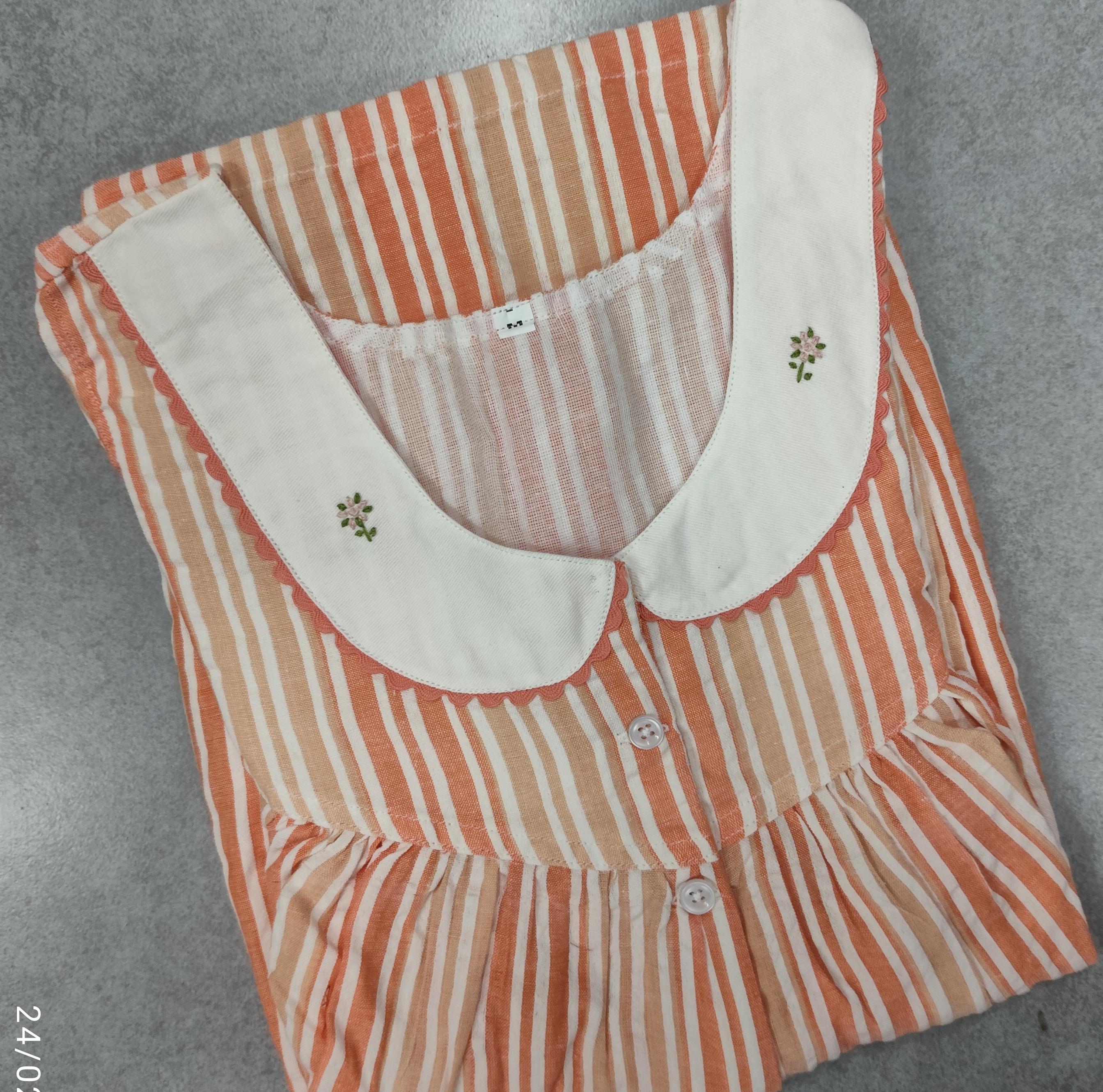 Bantex Pleated, With Pockets, Half Open Medium Printed Nighty