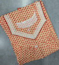 Cotton Pleated, With Pockets, Half Open Medium Printed Nighty