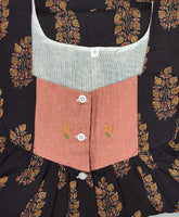 Soft Cotton Pleated, With Pockets, Half Open Medium Printed Nighty