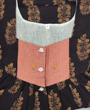 Soft Cotton Pleated, With Pockets, Half Open Medium Printed Nighty