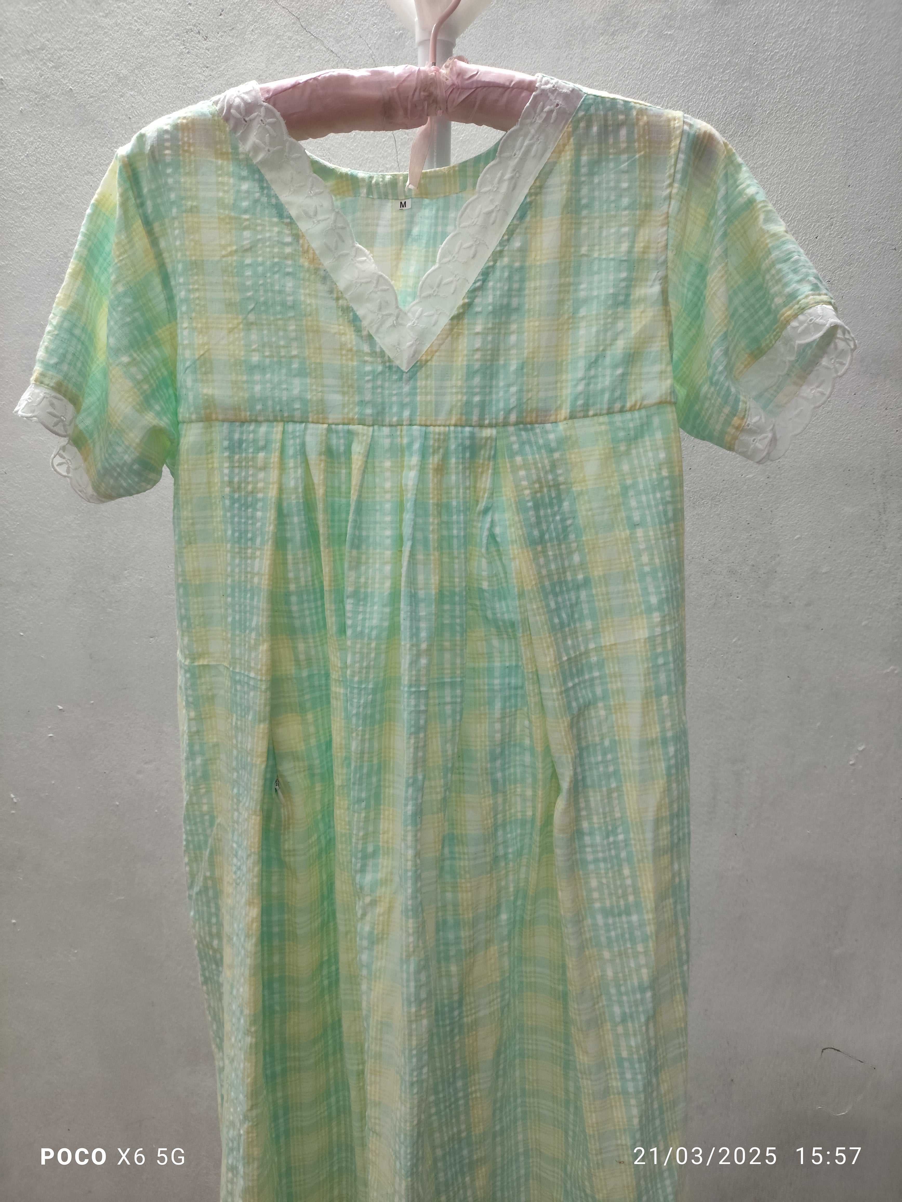 Cotton Pleated, With Pockets, Back A-line, Side elastic Small Printed Maternity Wear