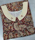 Cotton Pleated, Pockets, No Open Medium Printed Nighty