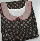 Cotton Pleated, Pockets, Half Open Medium Printed Nighty