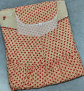 Cotton Pleated, With Pockets, No Open Large Printed Nighty