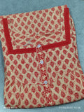 Cotton Pleated, With Pockets, Half Open Large Printed Nighty