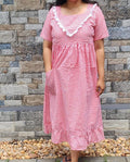Bantex Pleated, Side zip, Back A-line, Side elastic Large Printed Maternity Wear