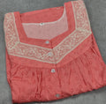 Cotton Pleated, Pockets, Half Open Small Printed Nighty