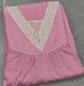 Cotton Pleated, Pockets, Sleeveless, Central zip Small Printed Nighty