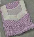 Cotton Pleated, Pockets, Half Open Small Printed Nighty