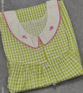 Cotton Pleated, Pockets, Half Open Small Printed Nighty