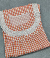 Cotton Pleated, Full Open Small Printed Nighty