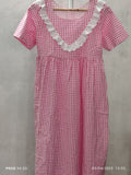 Bantex Pleated, Pockets, Back A-line, Side elastic Medium Printed Frock Nighty