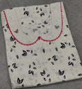 Cotton A-line , With Pockets, No Open Medium Printed Nighty