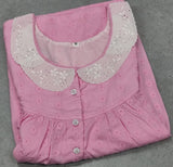 Hacoba Pleated, With Pockets, Half Open Medium Printed Nighty