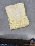 Hacoba Pleated, With Pockets, Sleeveless, Central zip Small Printed Nighty