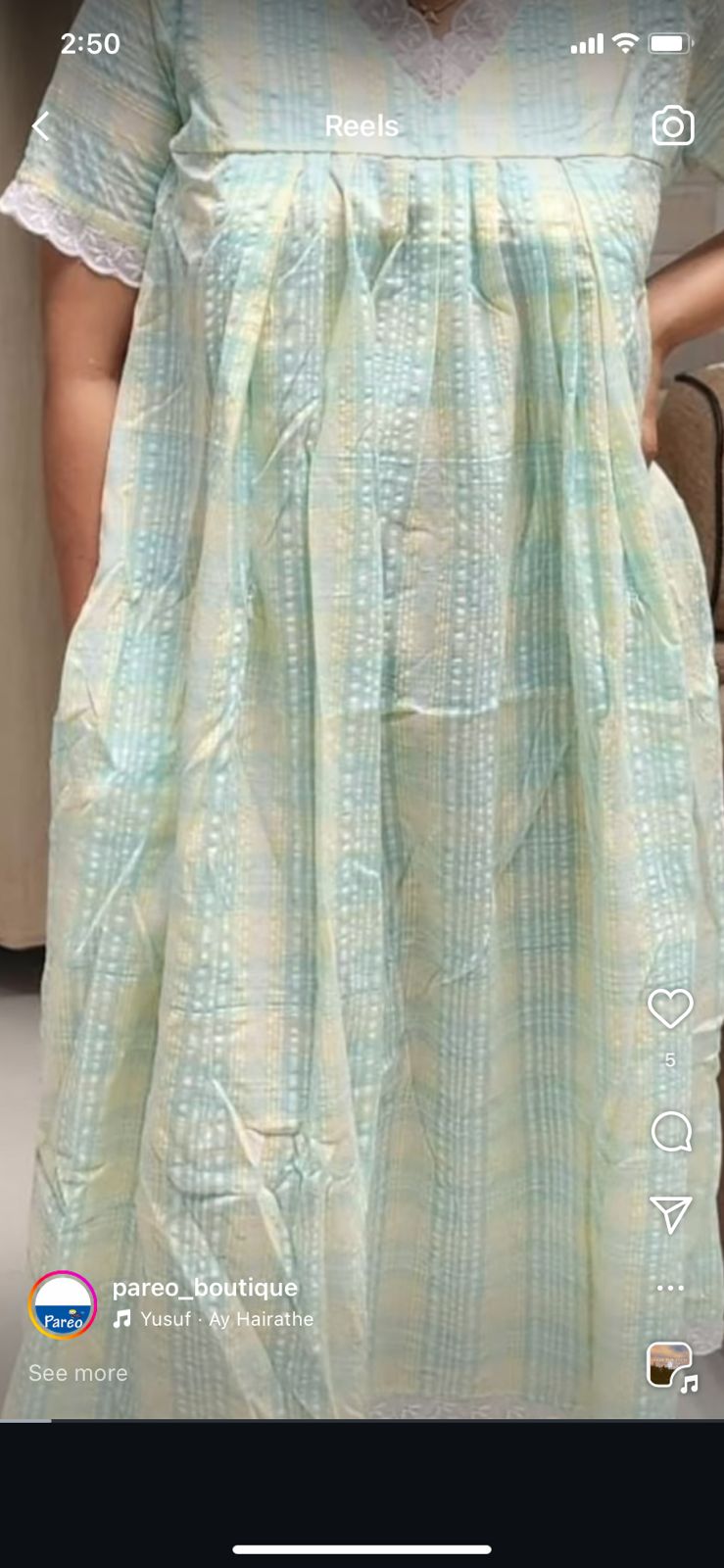 Cotton Pleated, With Pockets, Back A-line, Side elastic Large Printed Frock Nighty