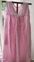 Cotton Pleated, Side zip, With Pockets, Back A-line, Sleeveless Large Printed Maternity Wear