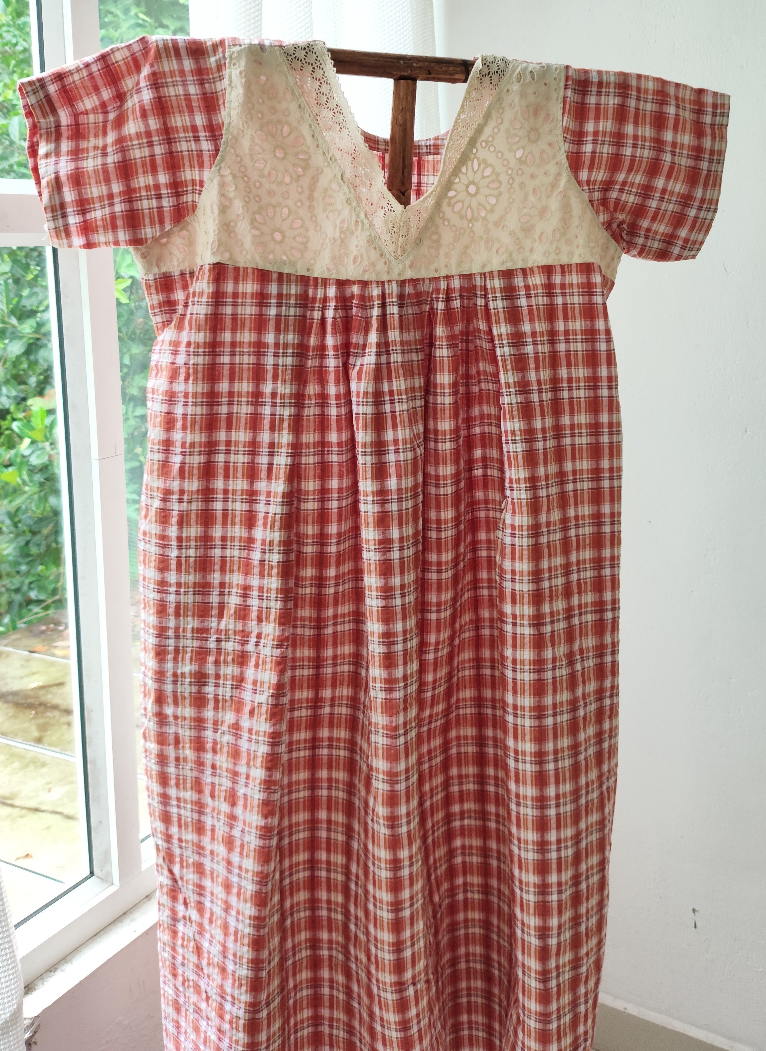 Cotton Pleated, Side zip, With Pockets, Back A-line Large Printed Maternity Wear