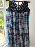 Cotton Pleated, Side zip, With Pockets, Back A-line Large Printed Maternity Wear