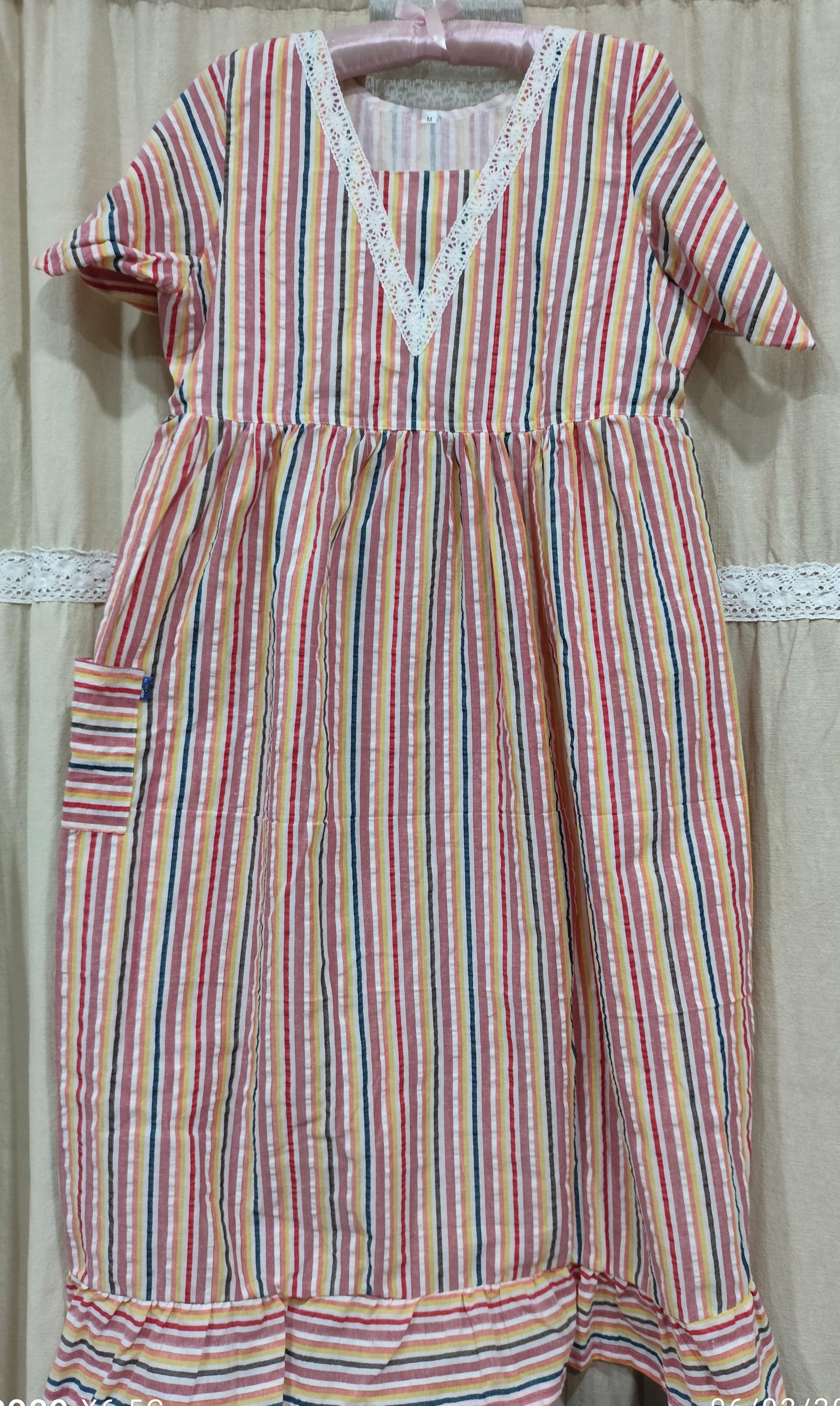 Bantex Pleated, Side zip, Pockets, Back A-line, Side elastic Medium Printed Maternity Wear