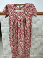 Cotton Pleated, Side zip, With Pockets, Back A-line Large Printed Maternity Wear