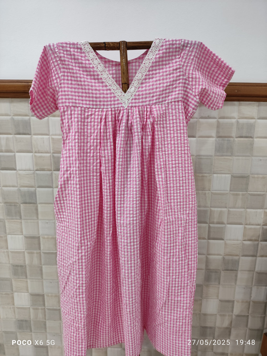 Cotton Pleated, Side zip, With Pockets, Back A-line Medium Printed Maternity Wear