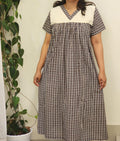 Cotton Pleated, Side zip, With Pockets, Back A-line Large Printed Maternity Wear