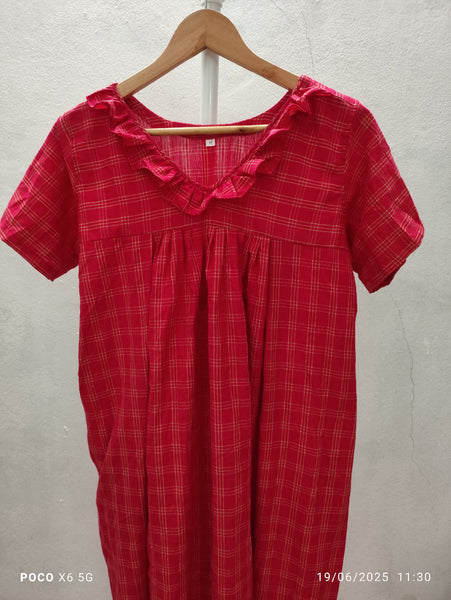Bantex Pleated, Side zip, With Pockets, Back A-line Large Printed Maternity Wear