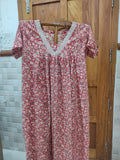 Soft Cotton Pleated, Side zip, With Pockets, Back A-line Medium Printed Maternity Wear