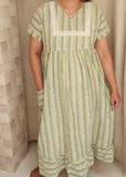 Bantex Pleated, Side zip, Pockets, Back A-line, Side elastic Large Printed Maternity Wear