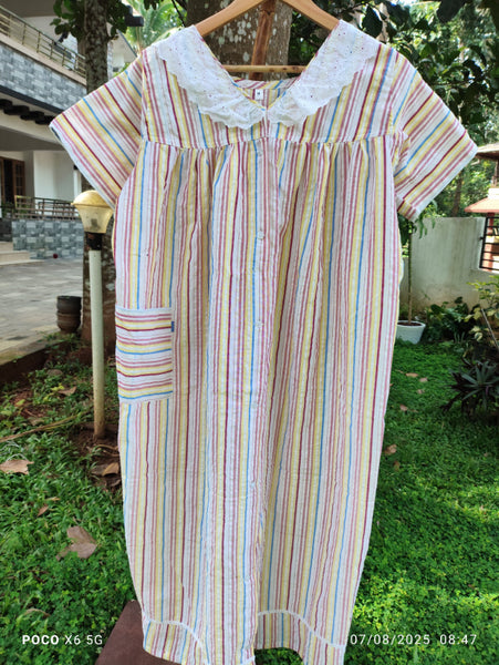 Bantex Pleated, With Pockets, Back A-line, Full Open Medium Printed Maternity Wear