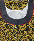 Cotton Pleated, Half Open Large Printed Nighty