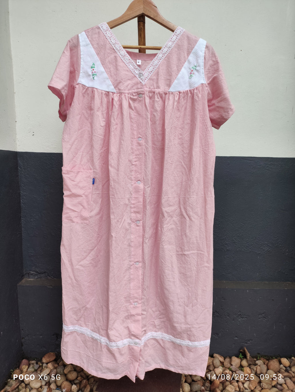 Bantex Pleated, With Pockets, Back A-line, Full Open Medium Printed Maternity Wear